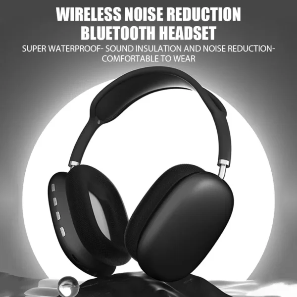 New P9 Wireless Bluetooth Headphones Noise Cancelling with Microphone Pods Over Ear Sports Gaming Headset for Apple iPhone - Image 2